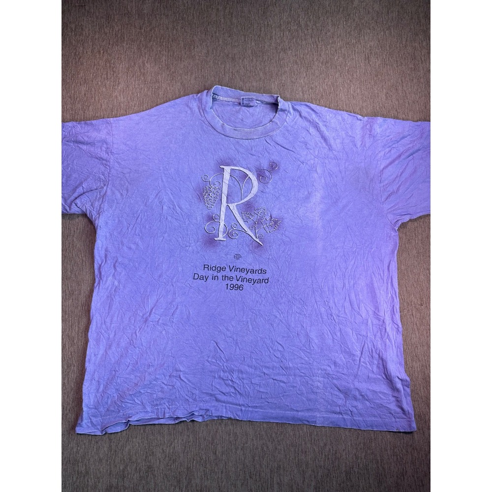 Vintage 1996 Ridge Vineyards Day in the Vineyard T-Shirt Purple Anvil XL‎ USA